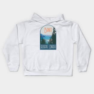 Banff Alberta, CA Decal Kids Hoodie